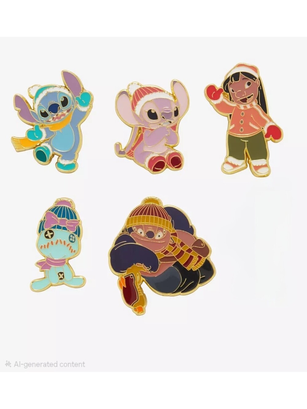 Loungefly Disney Lilo & Stitch Winter Characters Blind Box Enamel Pin